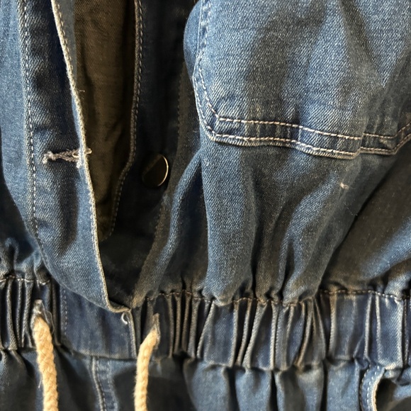 Fashion Nova Blue Denim Romper - Picture 3 of 4